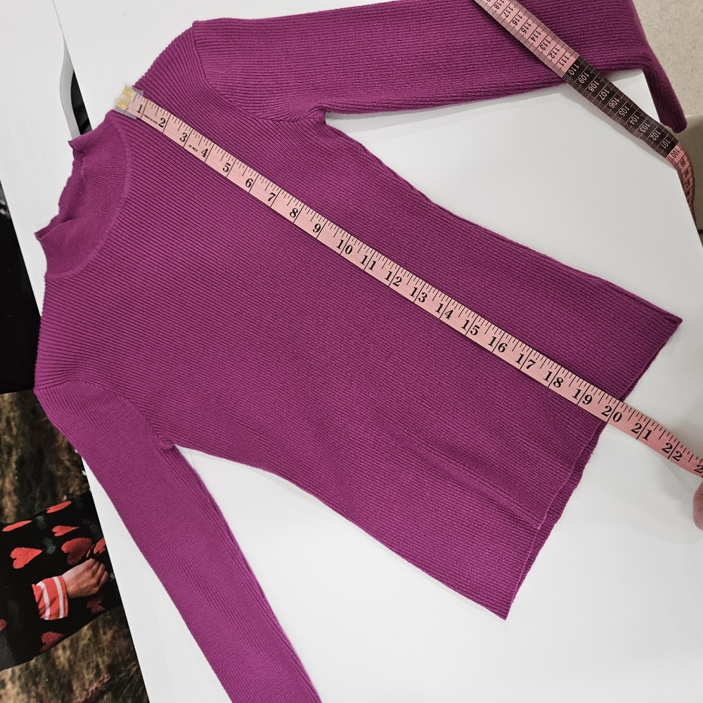 Fuchsia Slim Fit Ribbed Sweater - Picture 7 of 7
